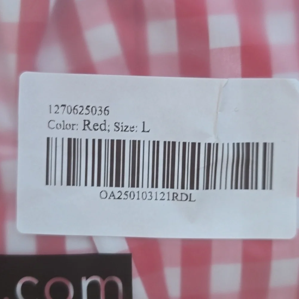 NWT Commense Checkerboard Bow Back Crop Top Size Large - Picture 9 of 14